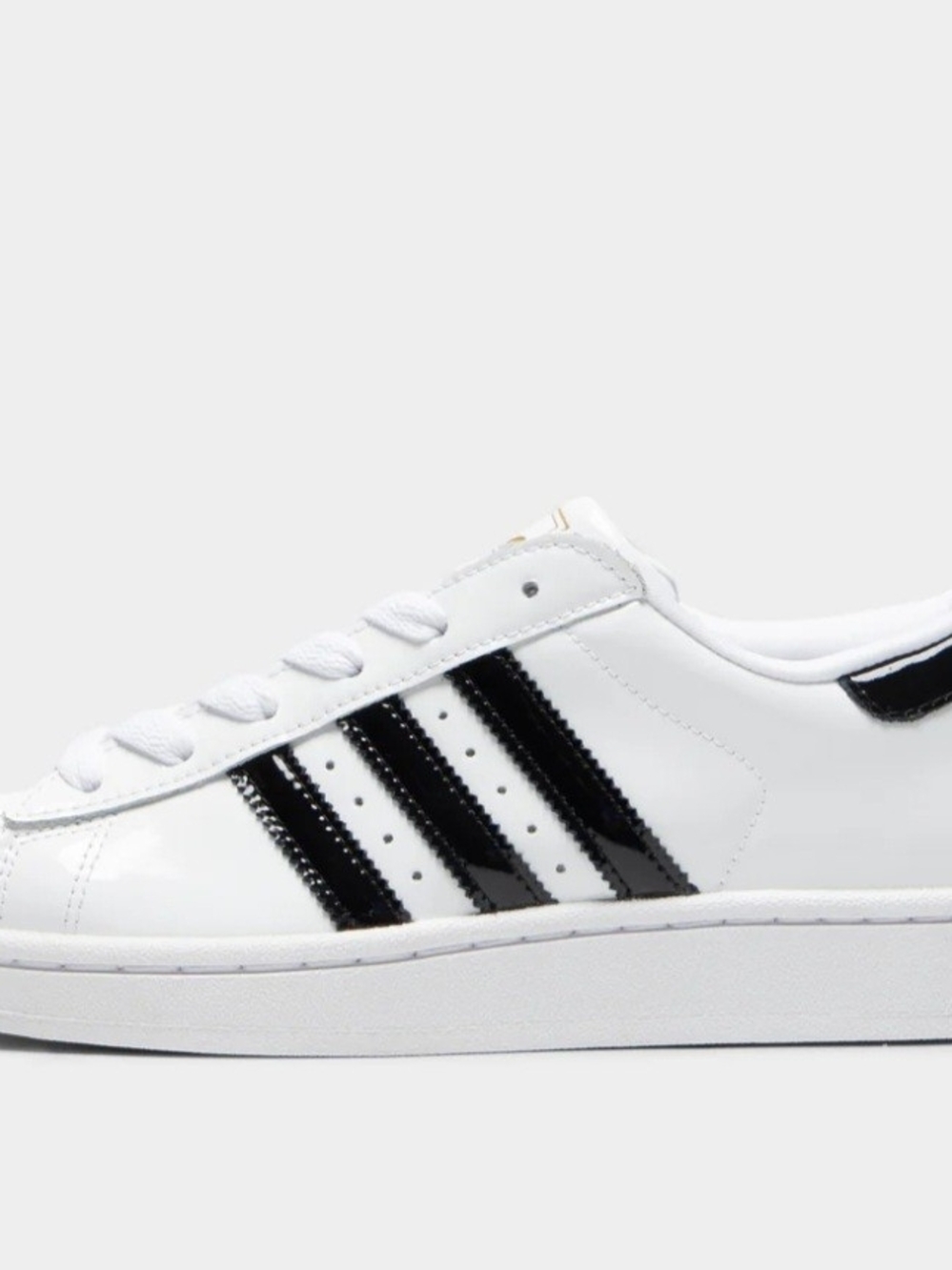 NWT adidas Women's Superstar II White Sneakers with Black Stripes - Picture 2 of 7